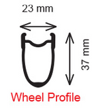 URSUS BLAZE 37  (QR) ROAD CLINCHER WHEELSET